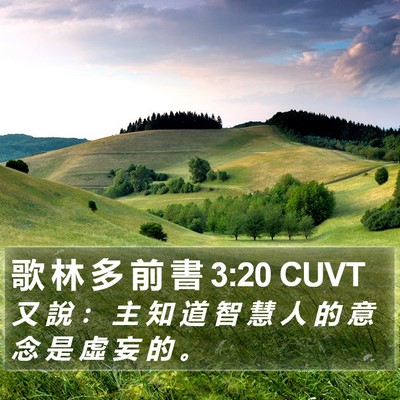 歌 林 多 前 書 3:20 CUVT Bible Verse Image