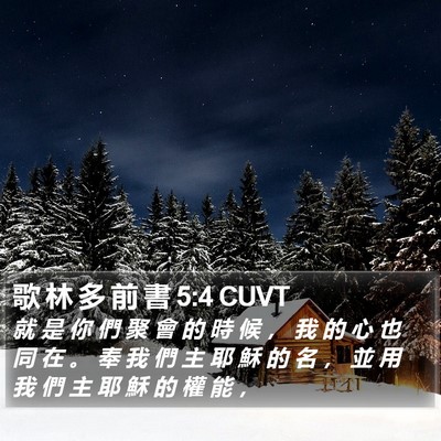 歌 林 多 前 書 5:4 CUVT Bible Verse Image