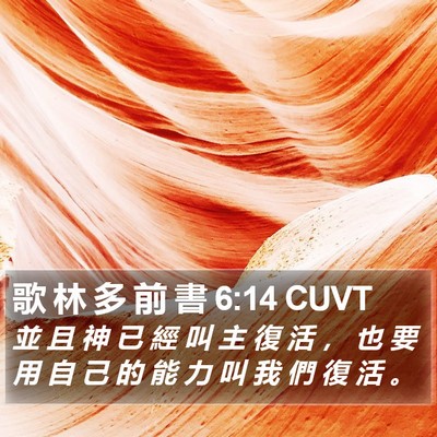歌 林 多 前 書 6:14 CUVT Bible Verse Image