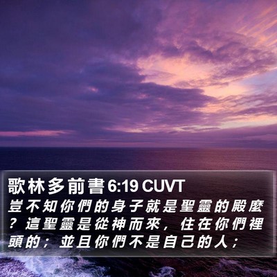 歌 林 多 前 書 6:19 CUVT Bible Verse Image