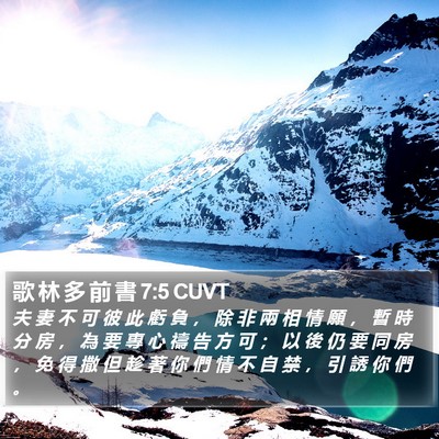 歌 林 多 前 書 7:5 CUVT Bible Verse Image