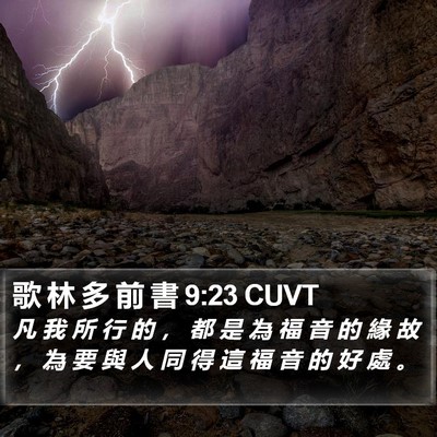 歌 林 多 前 書 9:23 CUVT Bible Verse Image