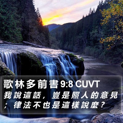 歌 林 多 前 書 9:8 CUVT Bible Verse Image