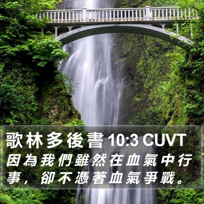 歌 林 多 後 書 10:3 CUVT Bible Verse Image
