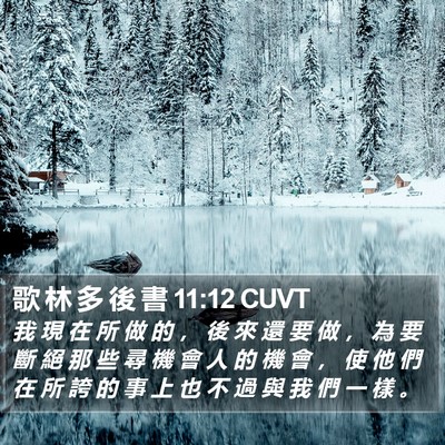歌 林 多 後 書 11:12 CUVT Bible Verse Image