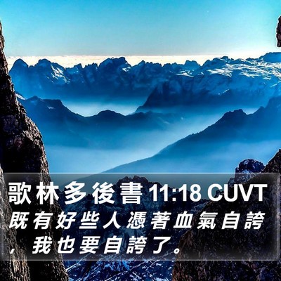 歌 林 多 後 書 11:18 CUVT Bible Verse Image