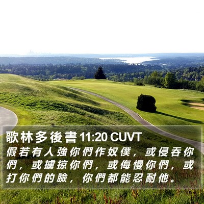 歌 林 多 後 書 11:20 CUVT Bible Verse Image