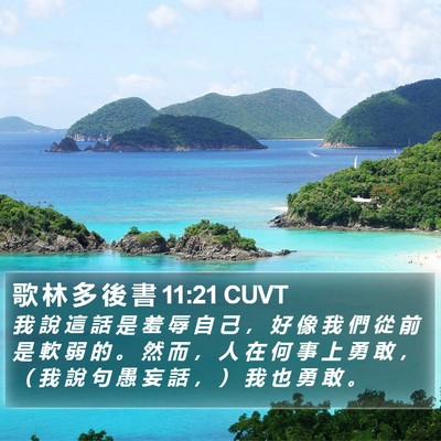 歌 林 多 後 書 11:21 CUVT Bible Verse Image