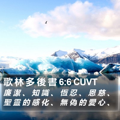歌 林 多 後 書 6:6 CUVT Bible Verse Image