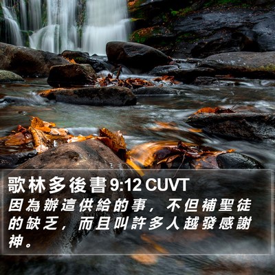 歌 林 多 後 書 9:12 CUVT Bible Verse Image