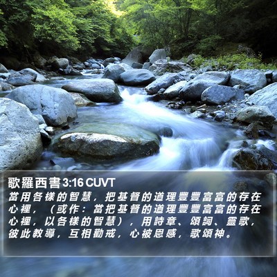 歌 羅 西 書 3:16 CUVT Bible Verse Image
