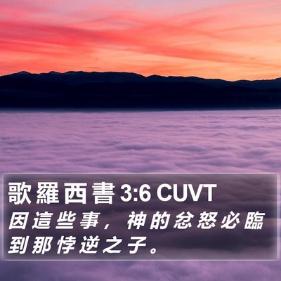歌 羅 西 書 3:6 CUVT Bible Verse Image
