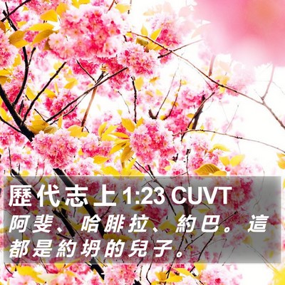歷 代 志 上 1:23 CUVT Bible Verse Image
