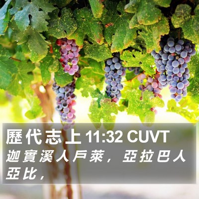 歷 代 志 上 11:32 CUVT Bible Verse Image