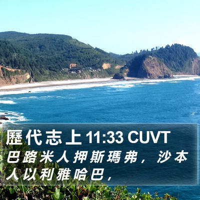 歷 代 志 上 11:33 CUVT Bible Verse Image