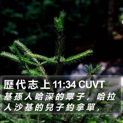 歷 代 志 上 11:34 CUVT Bible Verse Image