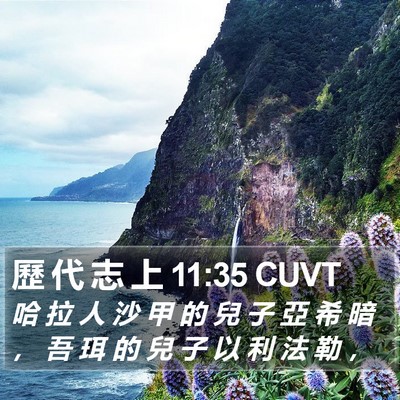 歷 代 志 上 11:35 CUVT Bible Verse Image