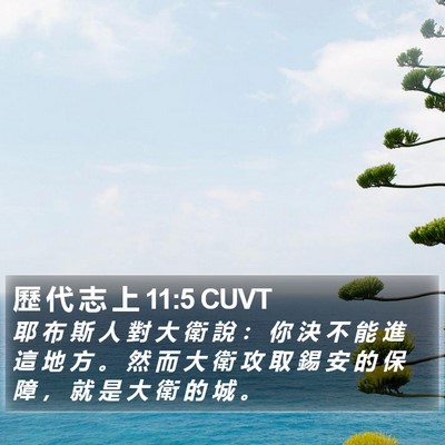 歷 代 志 上 11:5 CUVT Bible Verse Image
