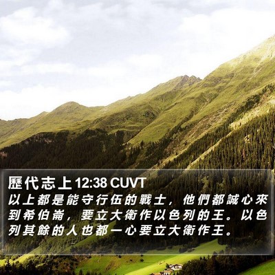 歷 代 志 上 12:38 CUVT Bible Verse Image