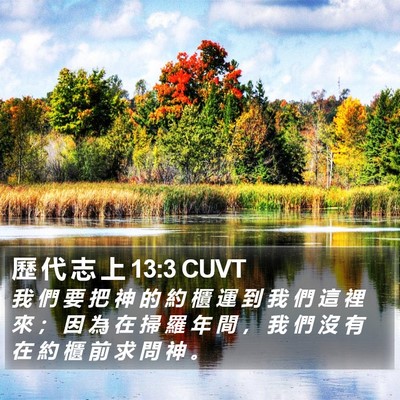 歷 代 志 上 13:3 CUVT Bible Verse Image