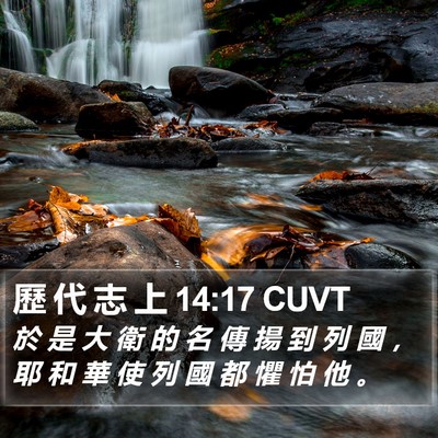 歷 代 志 上 14:17 CUVT Bible Verse Image
