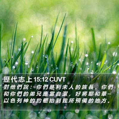 歷 代 志 上 15:12 CUVT Bible Verse Image