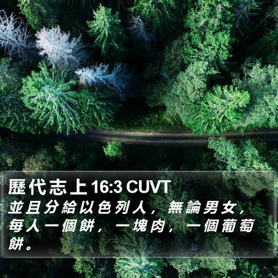 歷 代 志 上 16:3 CUVT Bible Verse Image