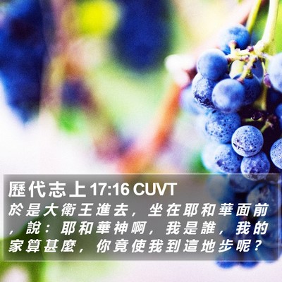 歷 代 志 上 17:16 CUVT Bible Verse Image