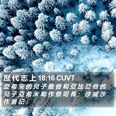 歷 代 志 上 18:16 CUVT Bible Verse Image