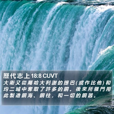 歷 代 志 上 18:8 CUVT Bible Verse Image