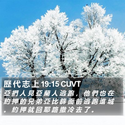 歷 代 志 上 19:15 CUVT Bible Verse Image