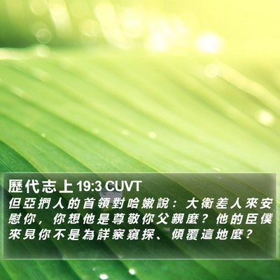 歷 代 志 上 19:3 CUVT Bible Verse Image