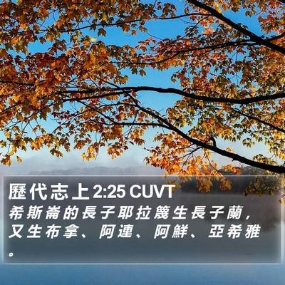 歷 代 志 上 2:25 CUVT Bible Verse Image
