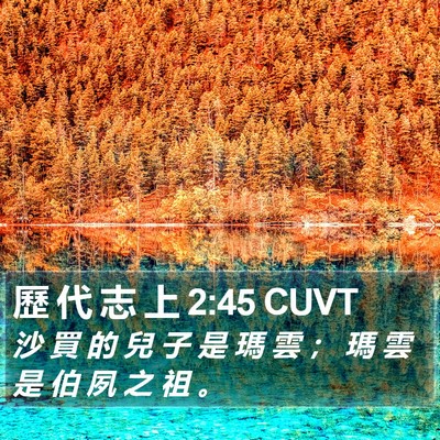 歷 代 志 上 2:45 CUVT Bible Verse Image