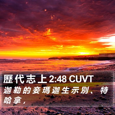 歷 代 志 上 2:48 CUVT Bible Verse Image