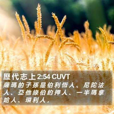 歷 代 志 上 2:54 CUVT Bible Verse Image