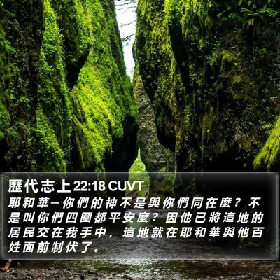 歷 代 志 上 22:18 CUVT Bible Verse Image