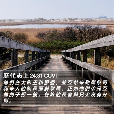 歷 代 志 上 24:31 CUVT Bible Verse Image