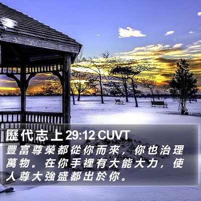 歷 代 志 上 29:12 CUVT Bible Verse Image