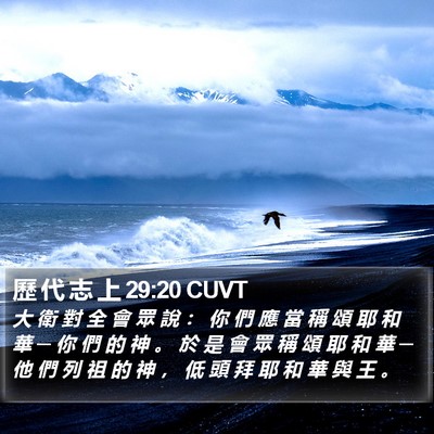 歷 代 志 上 29:20 CUVT Bible Verse Image