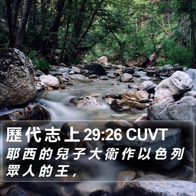 歷 代 志 上 29:26 CUVT Bible Verse Image