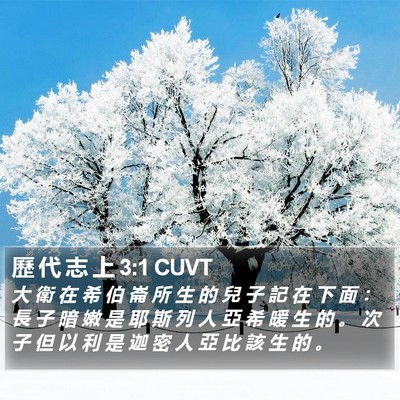 歷 代 志 上 3:1 CUVT Bible Verse Image