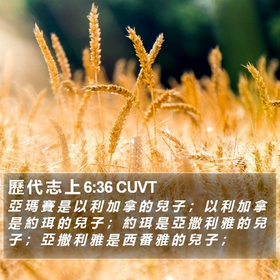 歷 代 志 上 6:36 CUVT Bible Verse Image