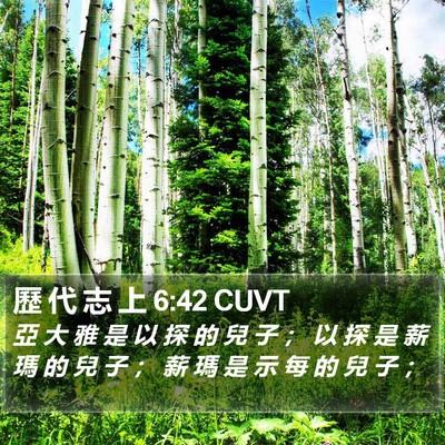歷 代 志 上 6:42 CUVT Bible Verse Image