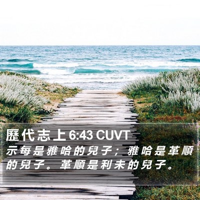 歷 代 志 上 6:43 CUVT Bible Verse Image