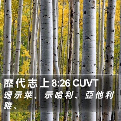 歷 代 志 上 8:26 CUVT Bible Verse Image
