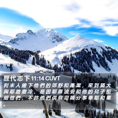 歷 代 志 下 11:14 CUVT Bible Verse Image