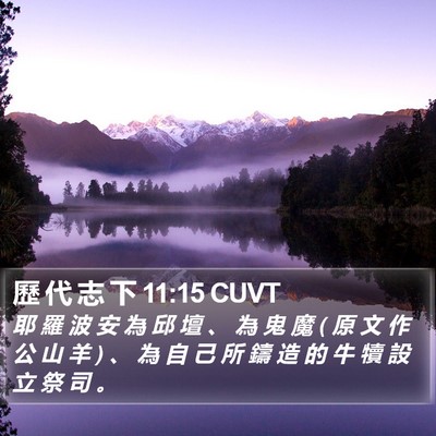 歷 代 志 下 11:15 CUVT Bible Verse Image