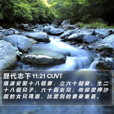歷 代 志 下 11:21 CUVT Bible Verse Image