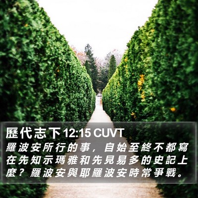 歷 代 志 下 12:15 CUVT Bible Verse Image